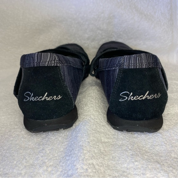 Skechers Bikers Ripples Mary Jane Shoes Womens Size 6 Textured Black 49343 EUC - Picture 7 of 13